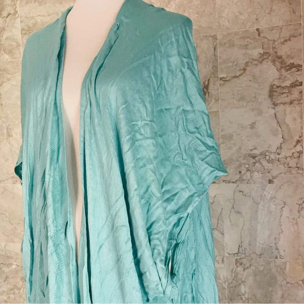 Nordstrom Teal Haze Open Front Ruana Topper